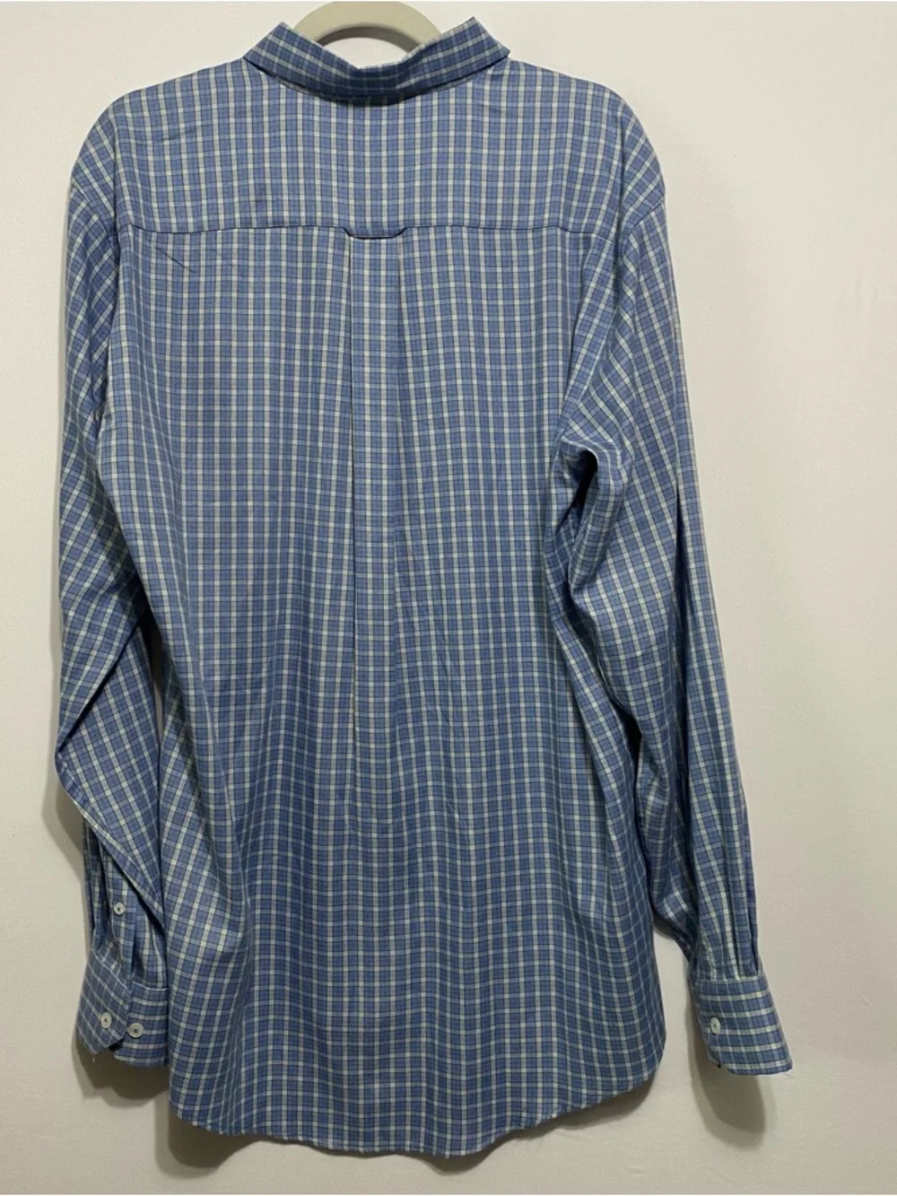 Onward Reserve Shirt Men’s XL Blue Plaid Button Up Tailored Fit